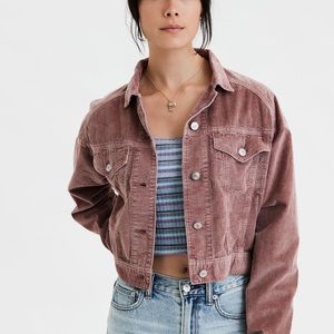 AE Mauve Corduroy Boyfriend Jacket